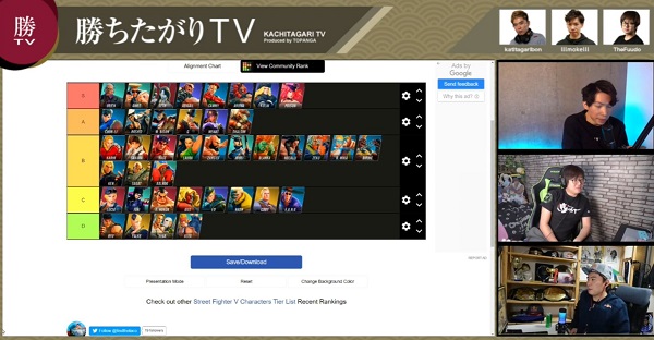 スト5ce 勝ちたがりtvによるダン実装前 最後のキャラランクが公開 ユリアンを筆頭とする 8強 となり キャミィがコーリンを抜く結果に まじっく ざ げーまー ゲームのレビュー 攻略 情報サイト