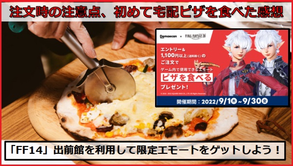 【FF14】ピザを食べるエモート